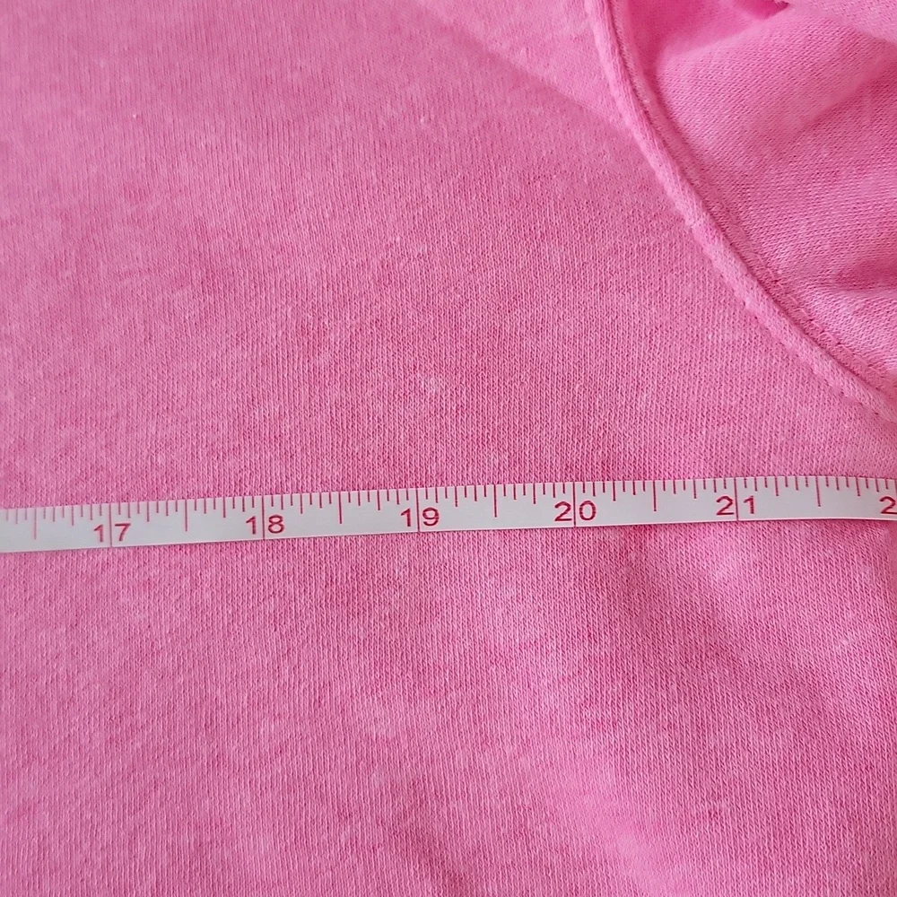 Justice Graphic Logo Cropped Sweatshirt Pink Girls Medium Ragged Edge Pullover